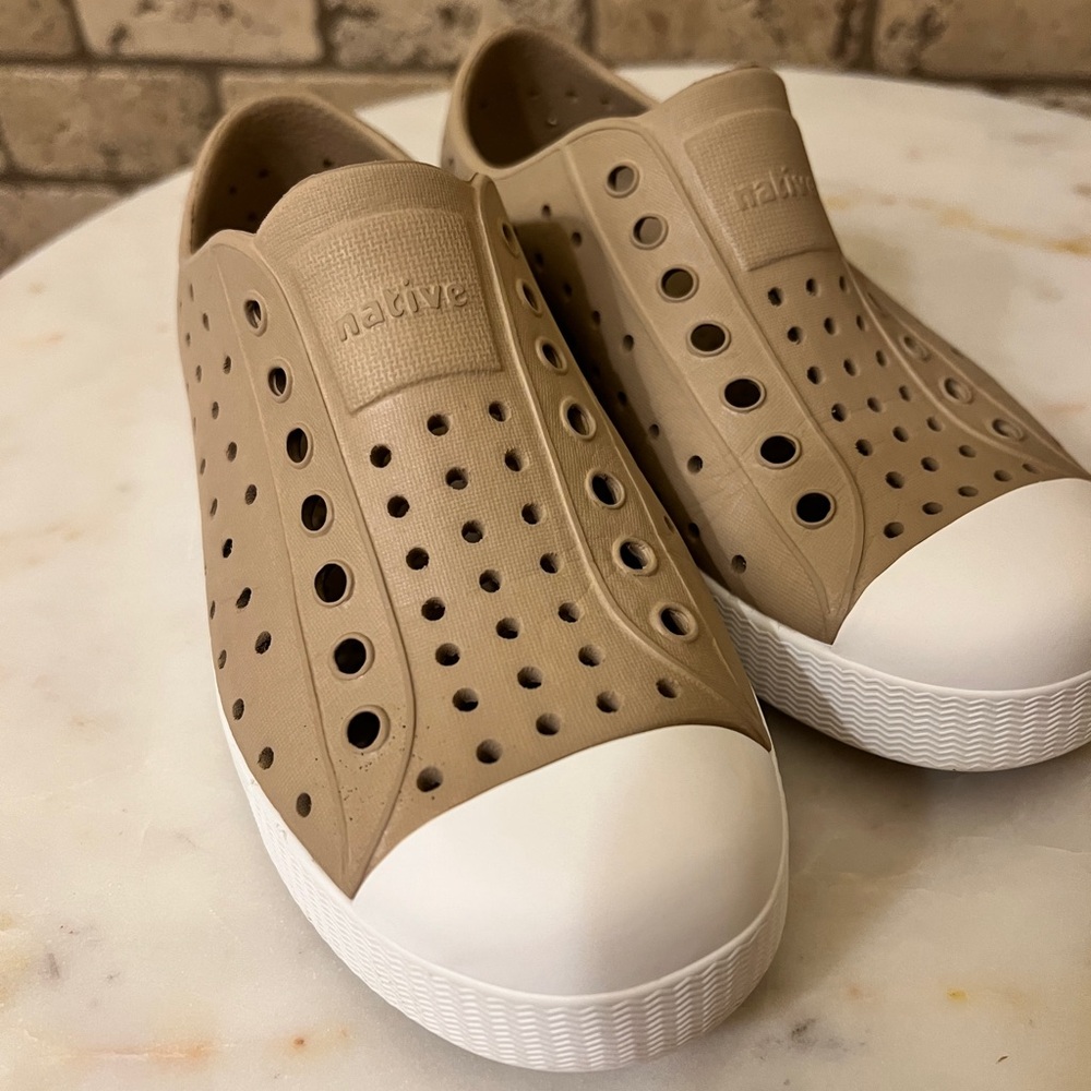 Native Tan Slip-On Shoes, Jefferson Sugarlite Child